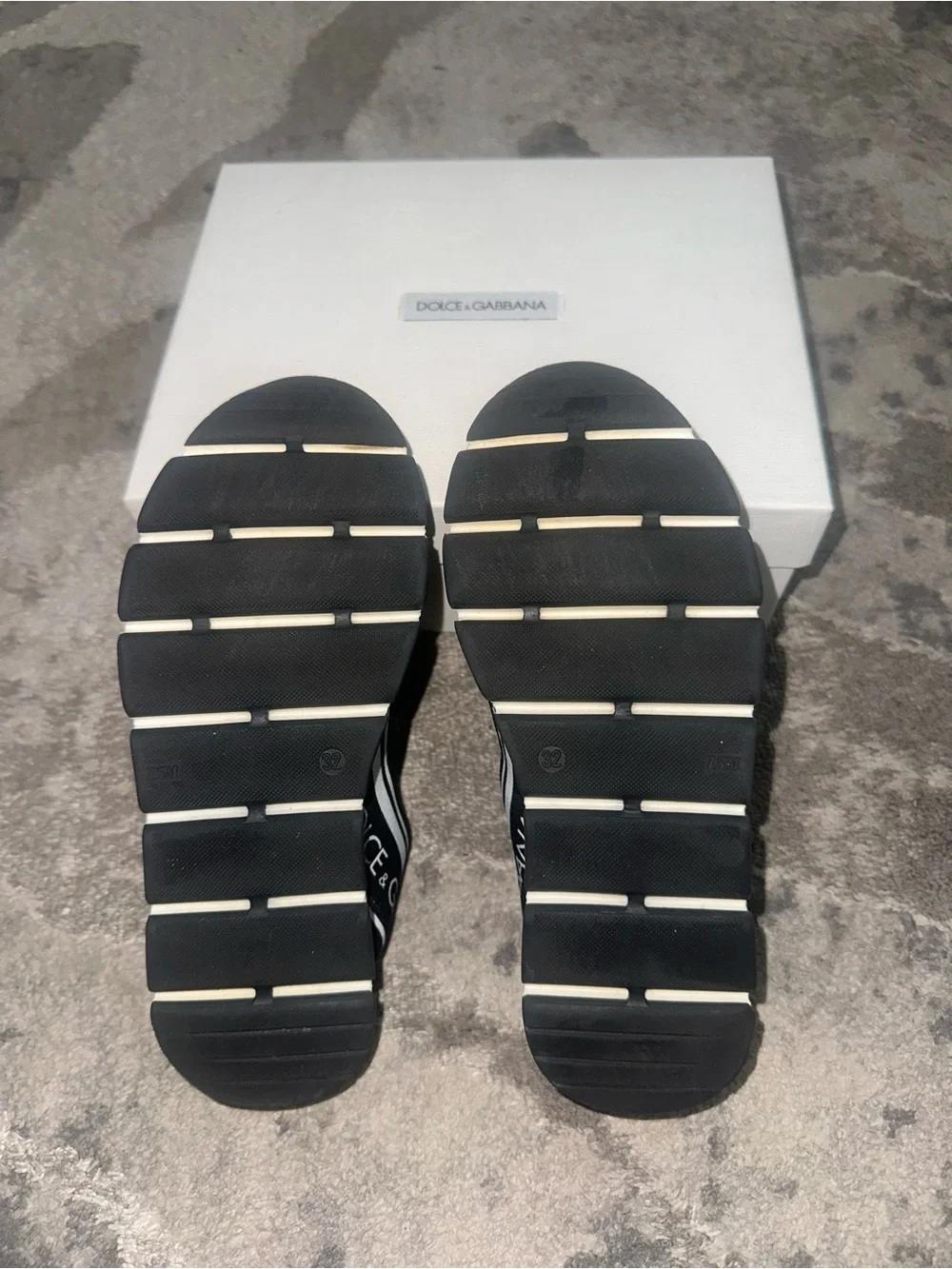 Dolce & Gabbana Black Slip-On Logo Sneakers